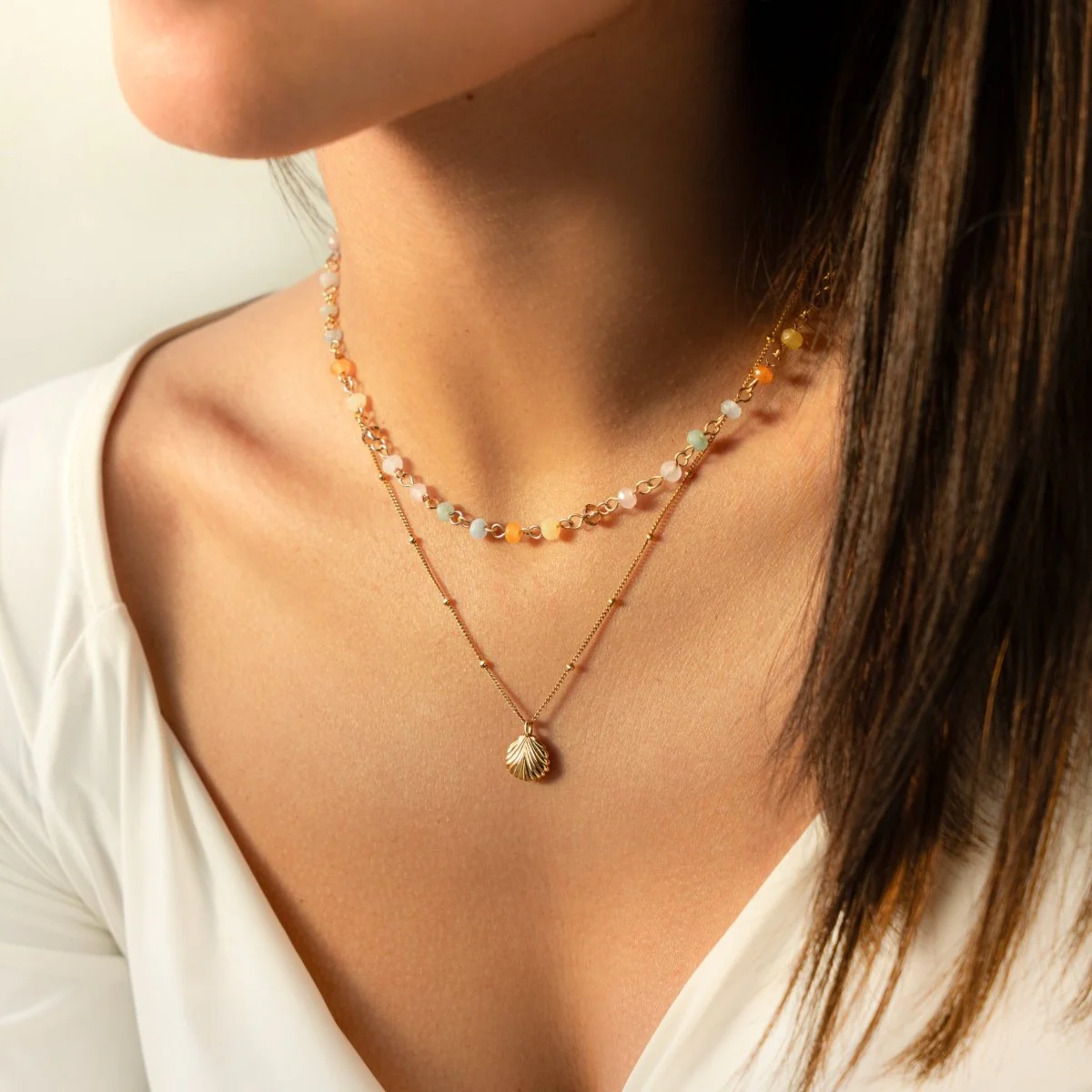 (Pack 2) Collar Concha Marina + Collar Canario