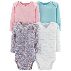 Pack de Body CARTERS 4 - Pack Long-Sleeve Hearts Original Bodysuits