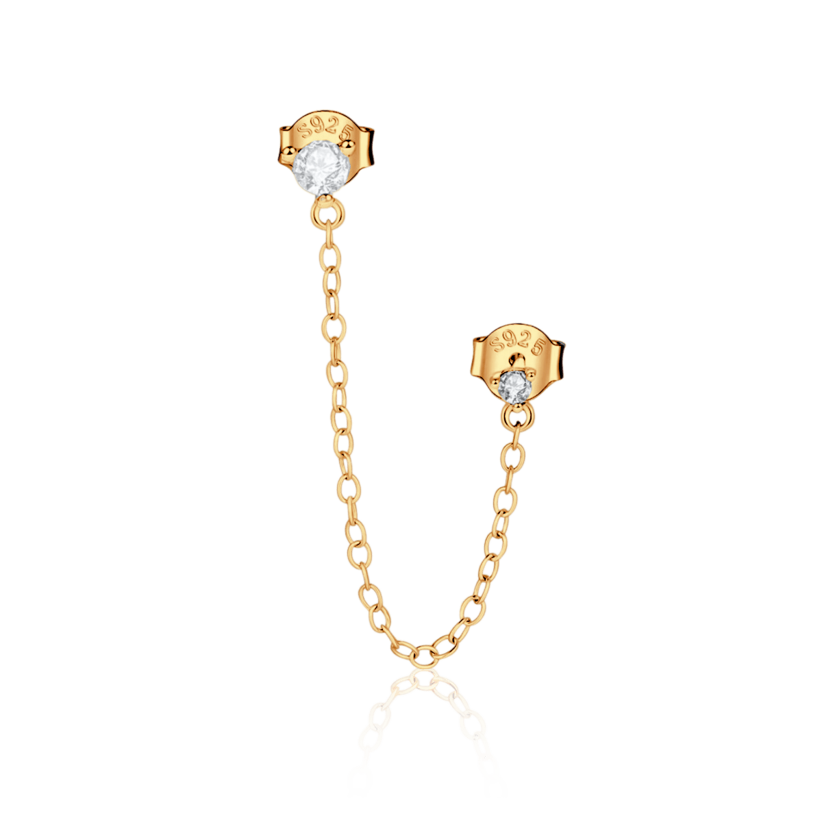 Pendiente Cadenita Zirconia