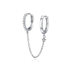 Pendiente Hoop Chain