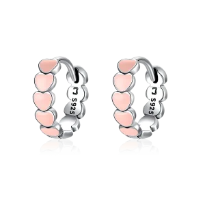 Pendientes Corazones Rosa