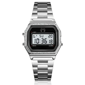 Reloj Digital Vintage Brillo ~ Plata