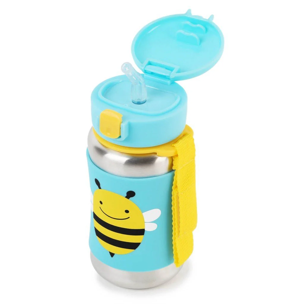 Termo SKIP HOP Zoo Stainless Steel Little Kid Straw Bottle - Imagen 3