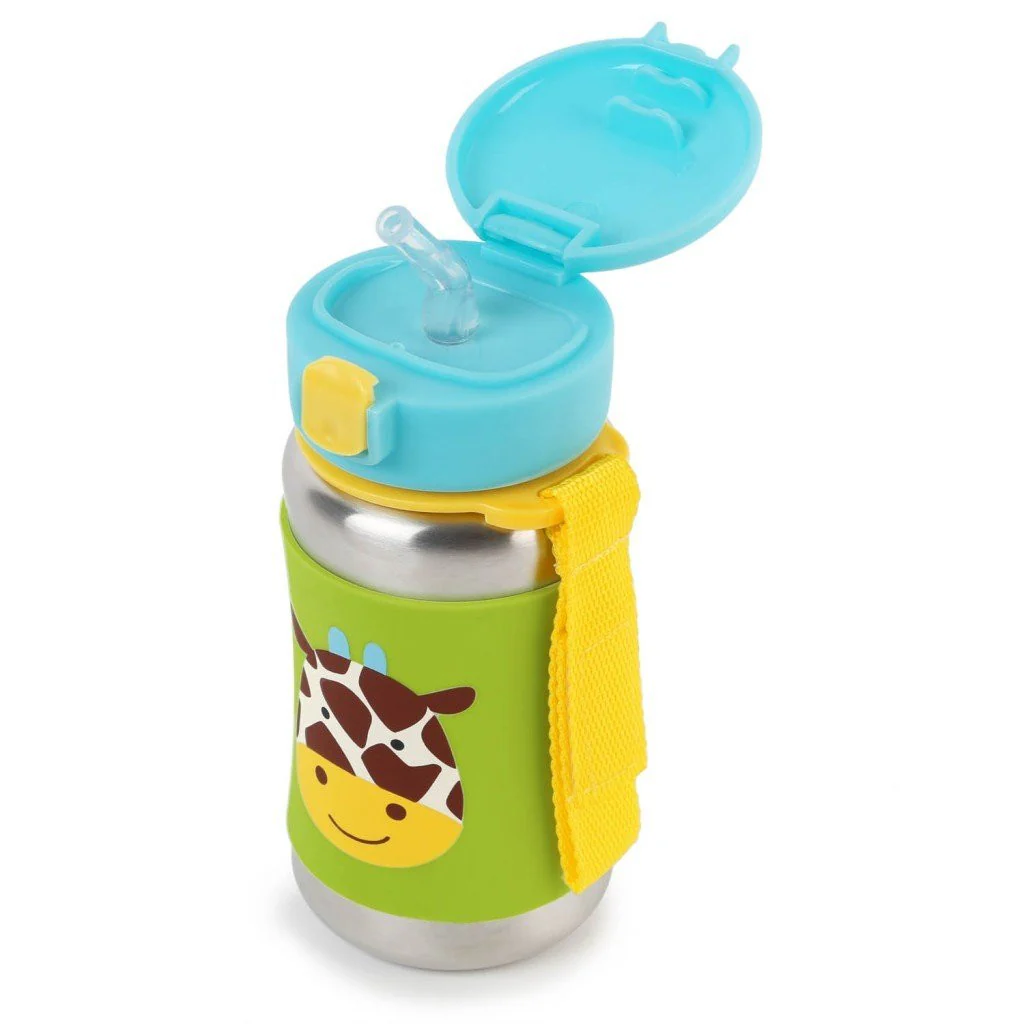 Termo SKIP HOP Zoo Stainless Steel Little Kid Straw Bottle - Imagen 3