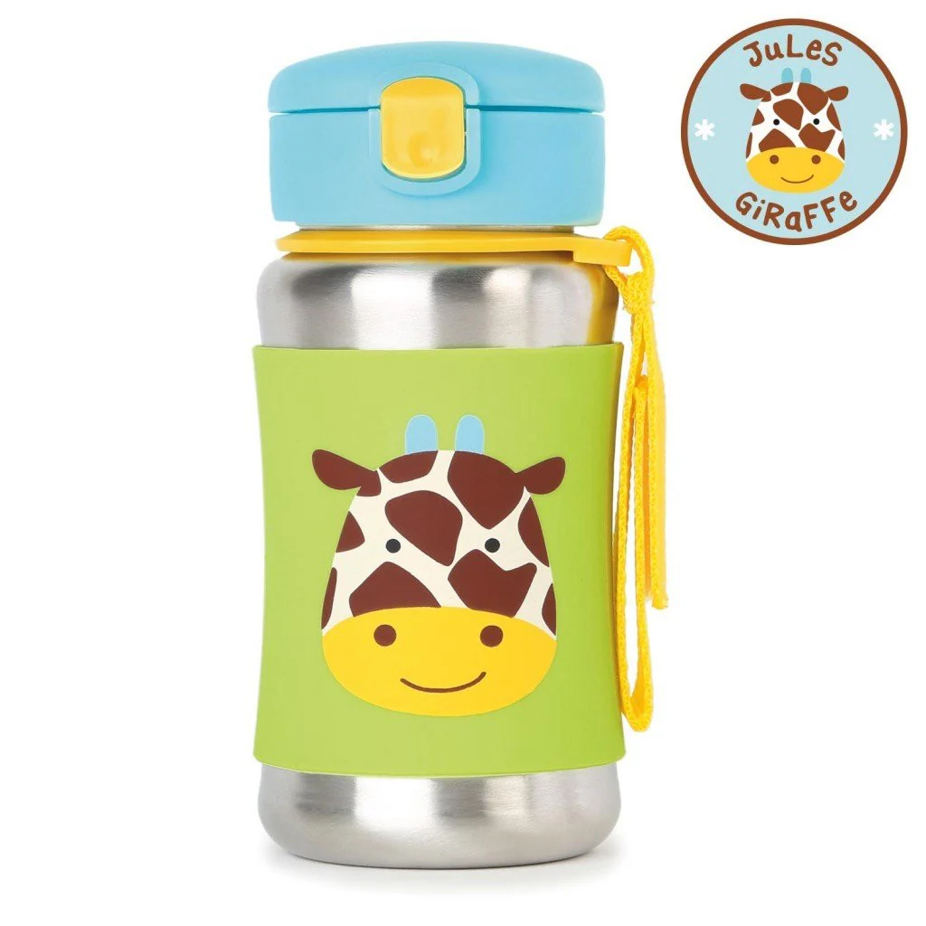 Termo SKIP HOP Zoo Stainless Steel Little Kid Straw Bottle