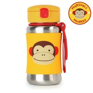 Termo SKIP HOP Zoo Stainless Steel Little Kid Straw Bottle