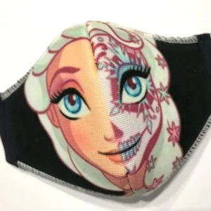 Tapaboca Anatómico Lavable Elsa Frozen