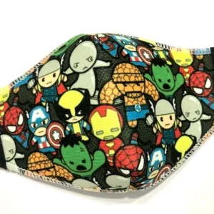Tapaboca Anatómico Lavable Mini Super Heroes