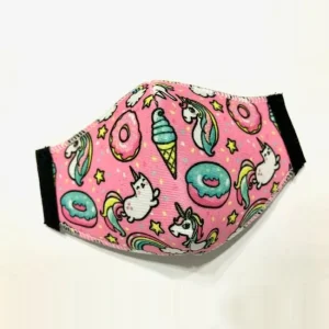 Tapaboca Anatómico Lavable Unicornios & Donas