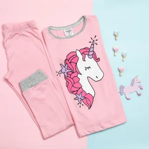 Pijama 2 piezas 100% algodón hipoalergénico Modelo Unicornio